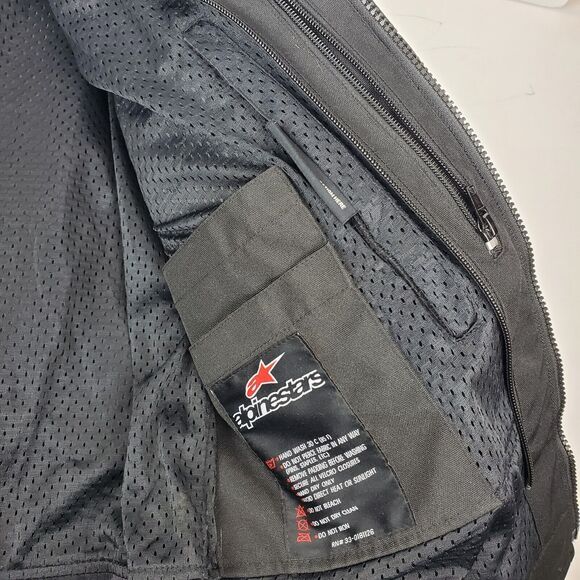 ALPINESTARS Jacket Adult XL White Black Spell Out Motorcycle Full Zip w/ Armour - Picture 11 of 14